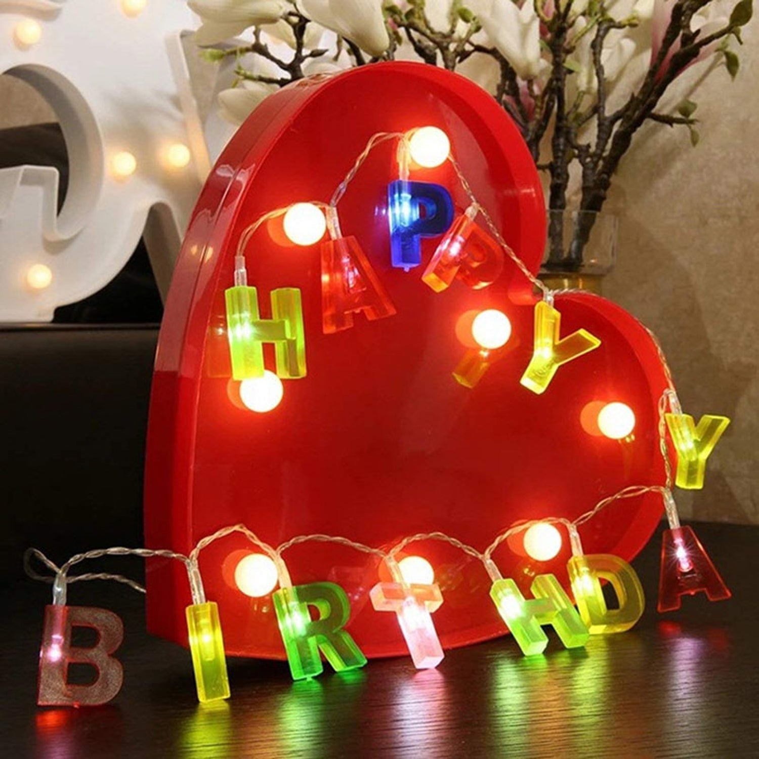 4815 Decoratives Plastic Happy Birthday 13 Led Letter Battery Operated String Lights Outdoor String Lights (Multicolour) 4815 Decoratives Plastic Happy Birthday 13 Led Letter Battery Operated String Lights Outdoor String Lights (Multicolour)